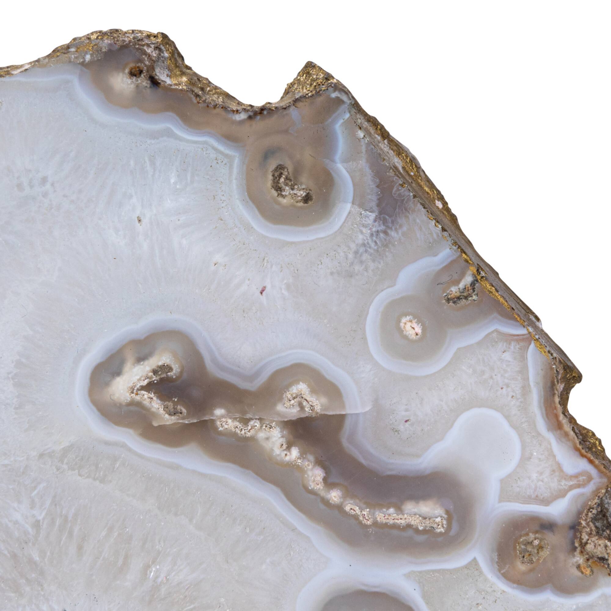 Hello Honey® 6" Natural & Brass Finish Agate & Metal Wall Lamp